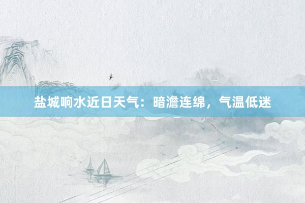 盐城响水近日天气：暗澹连绵，气温低迷